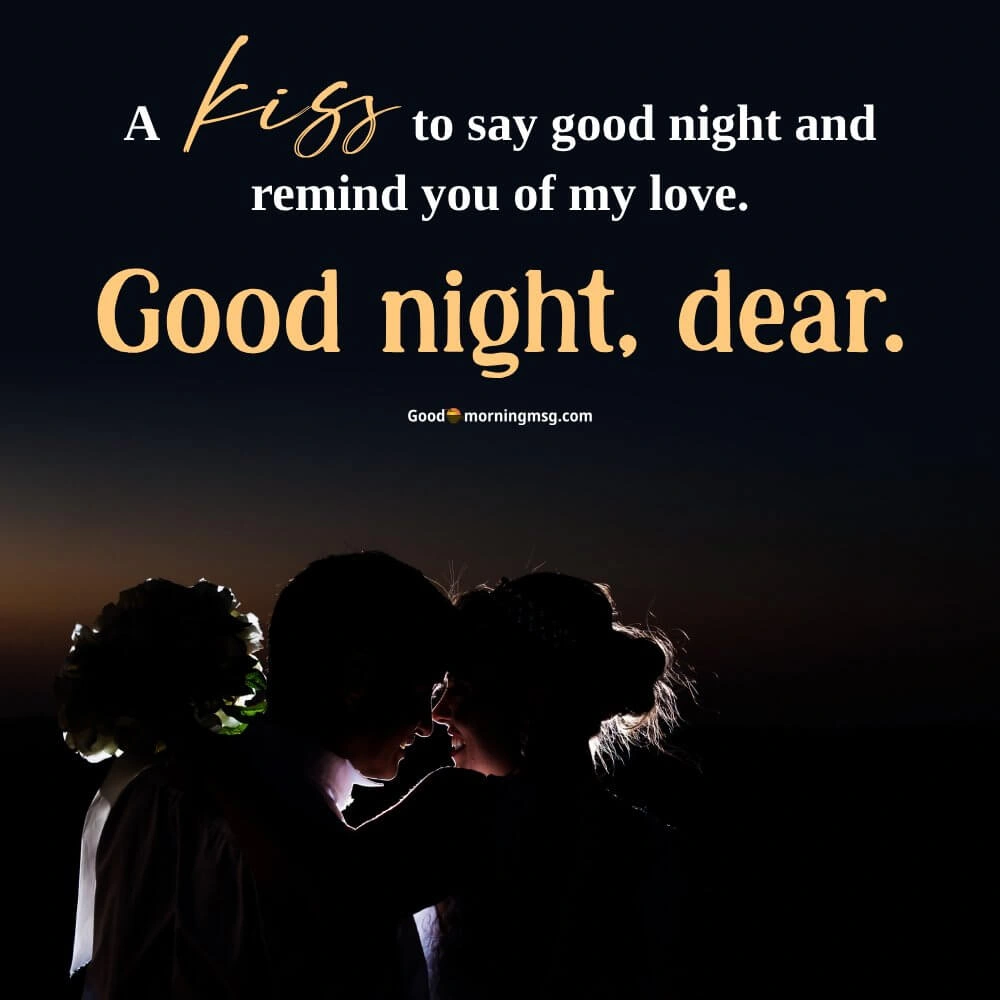 90+ Romantic Couple Bedtime Lover Good Night Kiss