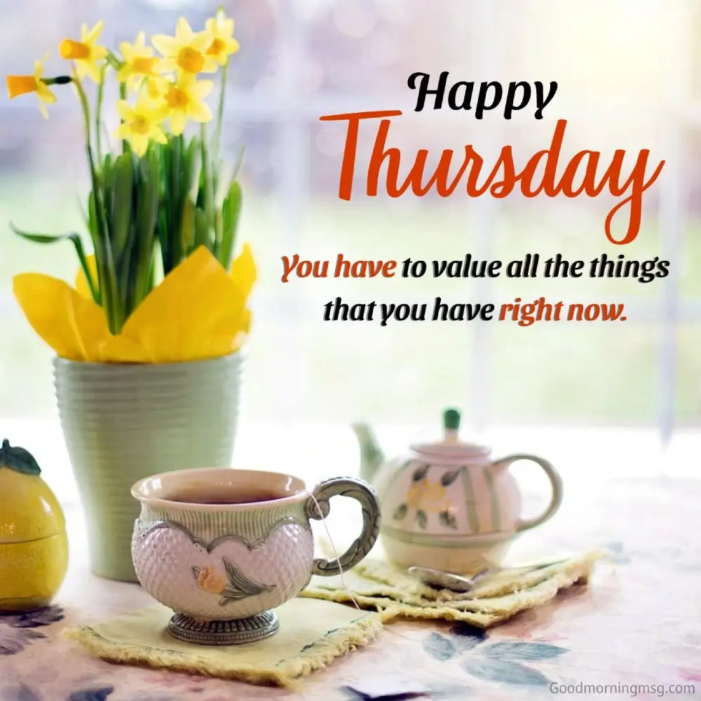 Good Morning Happy Thursday Wishing Picture