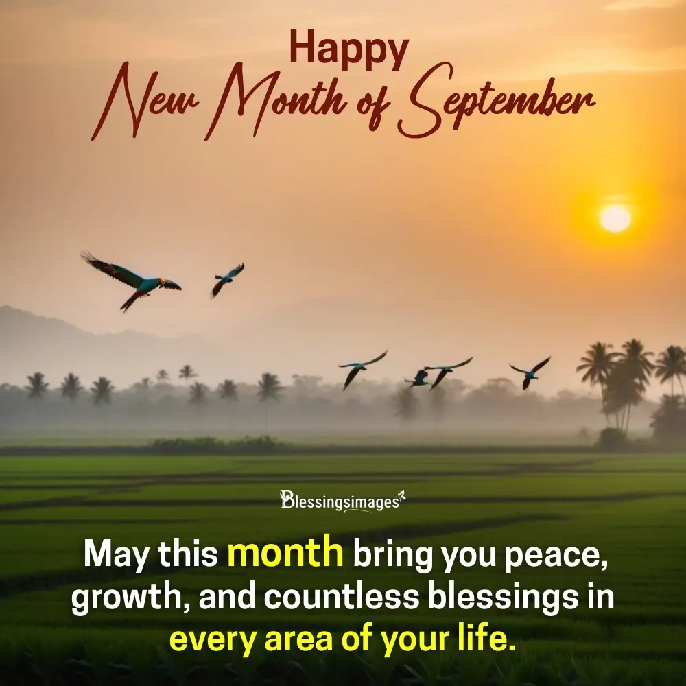 Happy New Month Of September