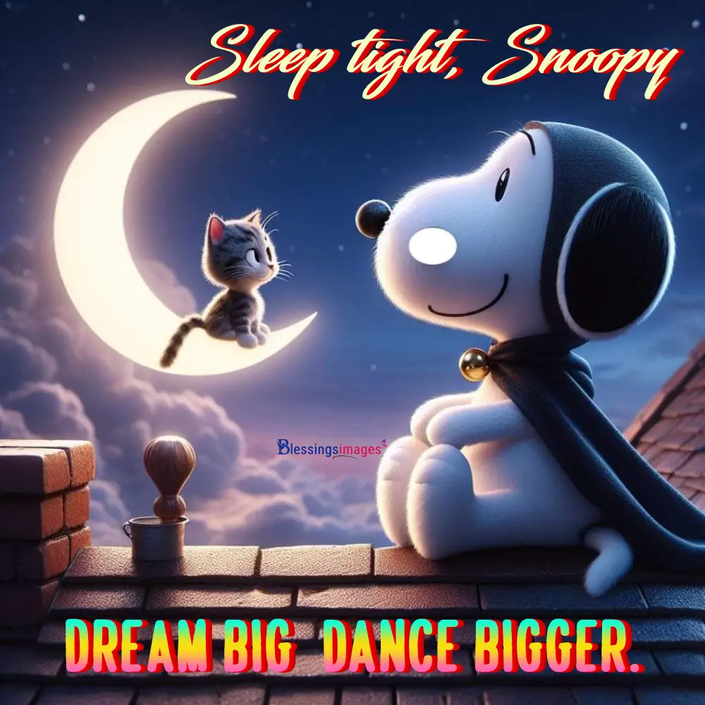Adorable Snoopy Good Night Pictures With Calming Bedtime Themes